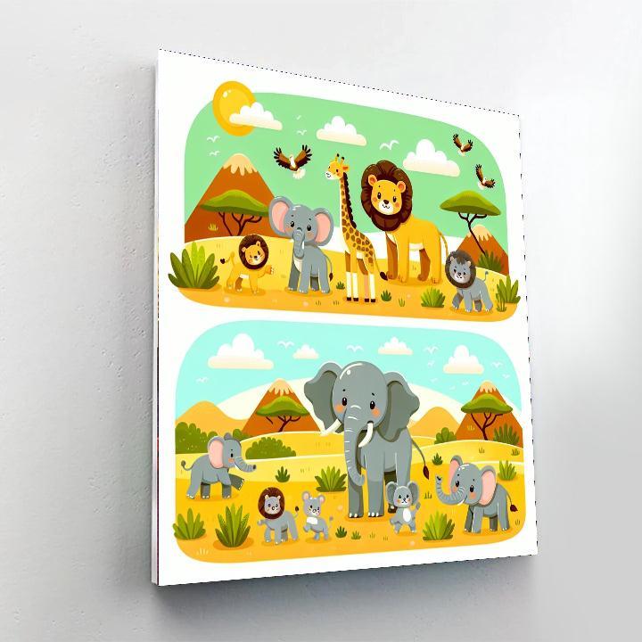 Safari In The Savannah Paint By Numbers Art