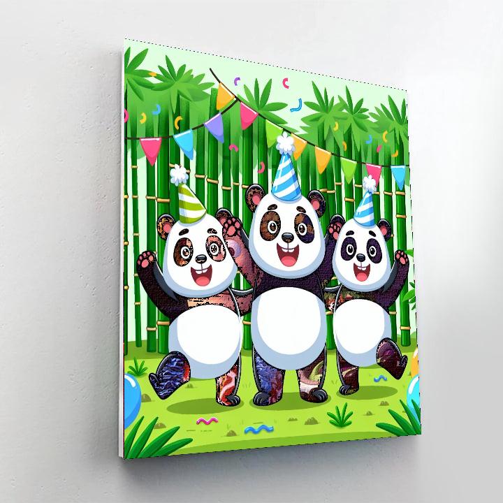 Cuddly Panda Party Numbered Painting Kits