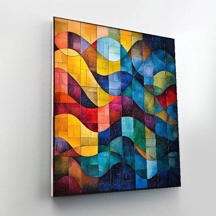 Paul Klee Inspired Rhythmic Dimensions  Number Painting