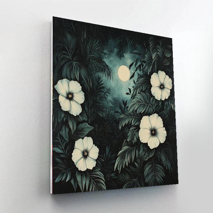 Frida Kahlo Inspired Midnight Bloom  Number Painting