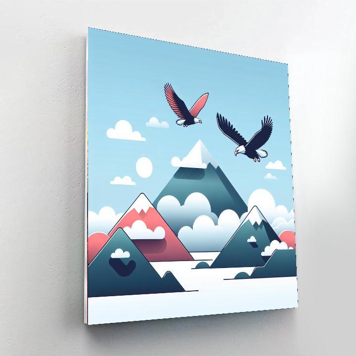 Fantastic Flight Of Eagles Numbered Painting Kits
