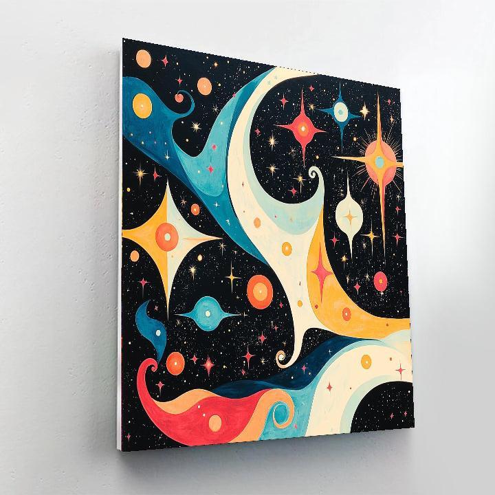 Joan Miró Inspired Cosmic Embrace  Numbered Painting Kits