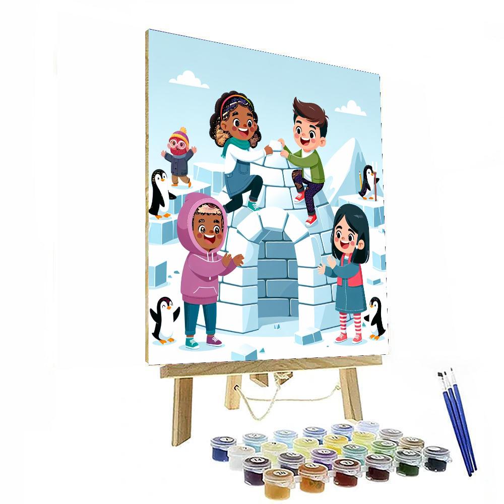 Arctic Igloo Adventure Number Painting