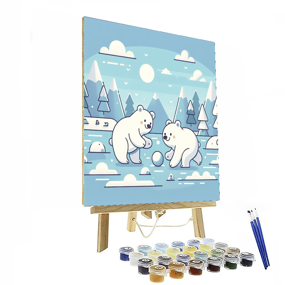 Polar Bear Playtime Painting Number Kit