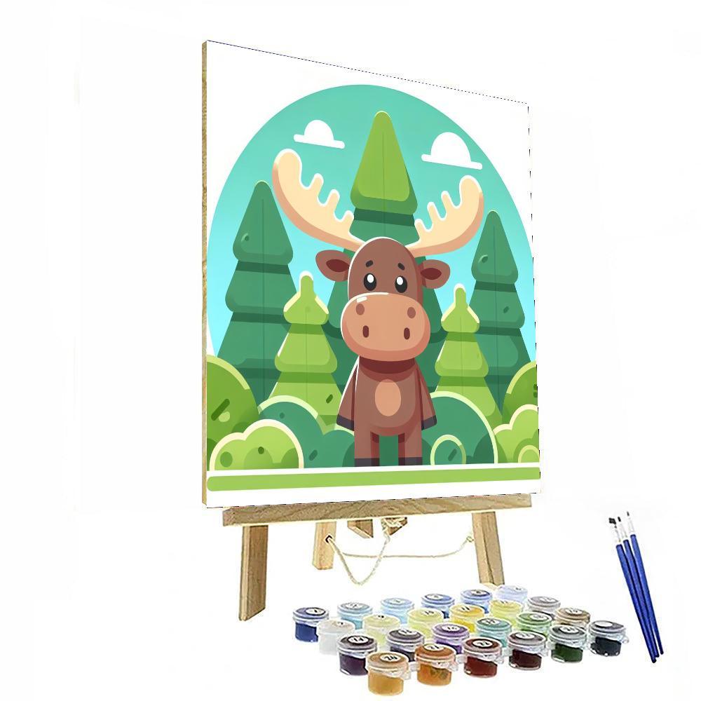 Merry Moose Gathering Paint By Color