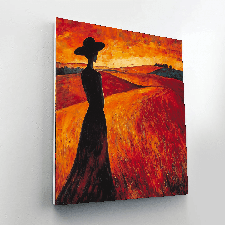 Amedeo Modigliani Inspired Bohemian Sunset  Paint By Color