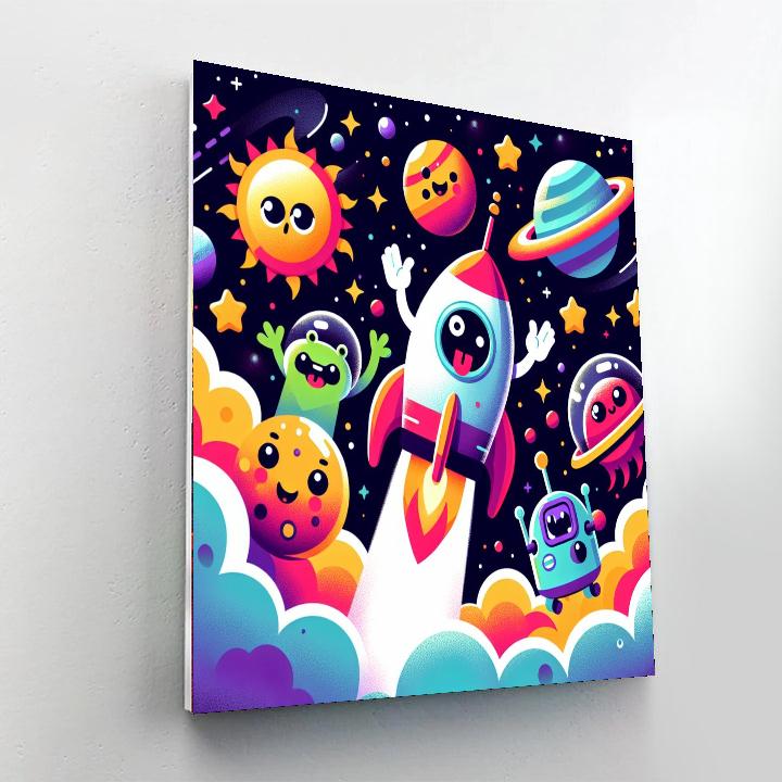 Fantasy Space Journey Painting Number Kit