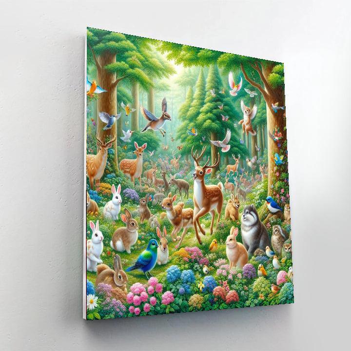 Lively Woodland Adventure Paint By Numbers