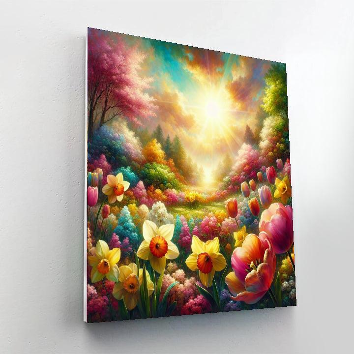 Cheerful Springtime Number Painting