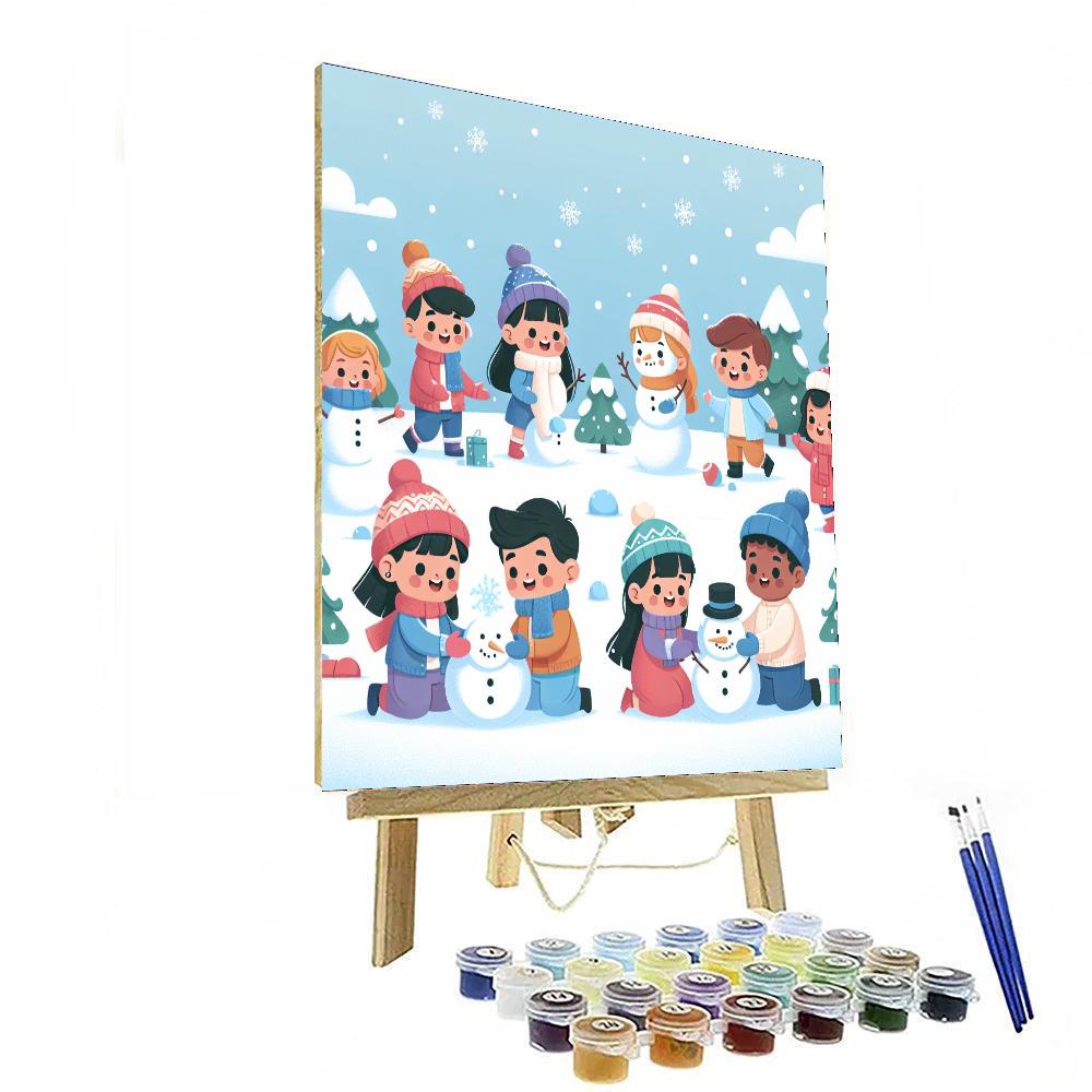 Happy Snow Day Paint By Numbers