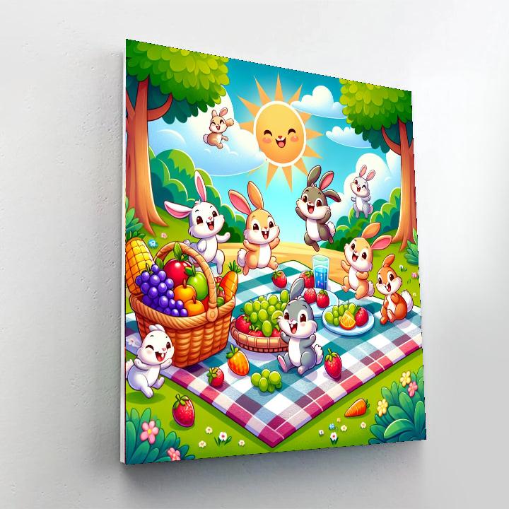 Charming Picnic Scene Numbered Painting Kits