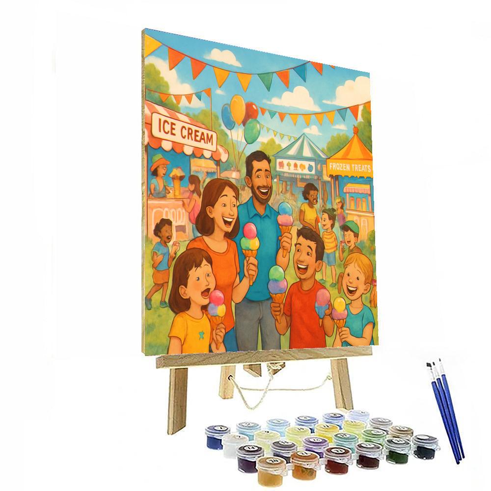 World's Largest Ice Cream Festival - Usa Painting By Numbers Kit