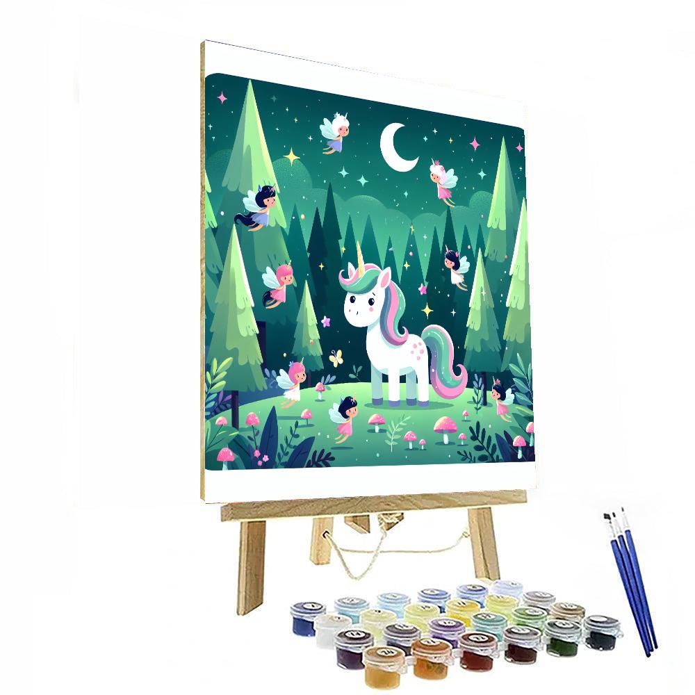 Mythical Forest Adventure: Meet The Creatures Number Painting