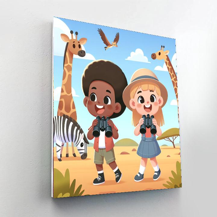 Sunlit Safari Adventure Numbered Painting Kits