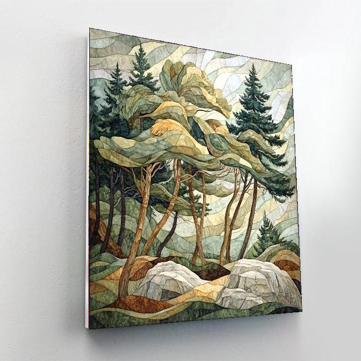 Michelangelo Inspired Vibrant Energy Of The Forest  Paint By Color