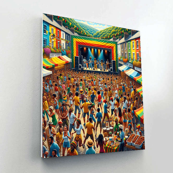 Kingston Reggae Festival - Jamaica Number Painting