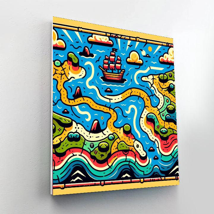 Treasure Map Quest DIY Paint By Numbers
