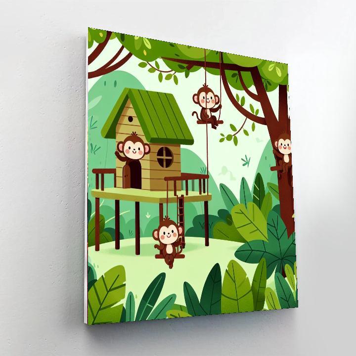 Jungle Treehouse Adventure Paint By Color