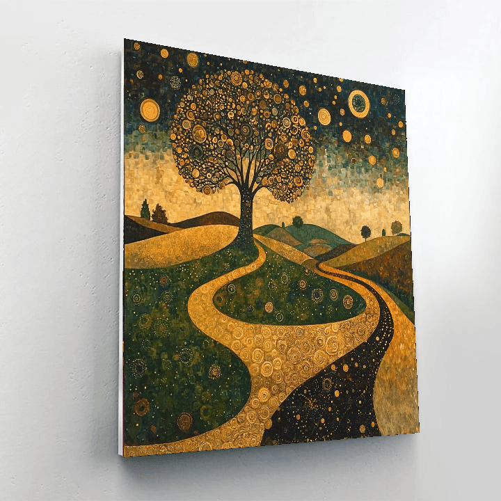 Gustav Klimt Inspired Serenade Of The Seasons  Painting By Numbers Kit