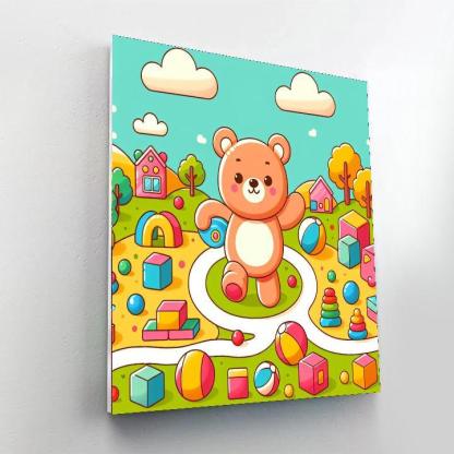 Teddy Bear's Big Adventure Paint By Number