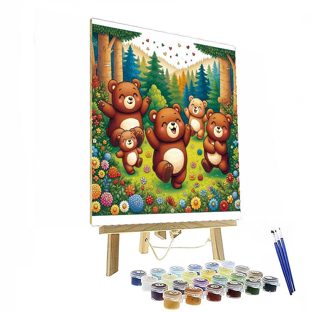 Cuddly Bear Adventure DIY Paint By Numbers