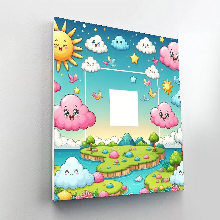 Cheerful Cloud Explorers Paint By Numbers Art