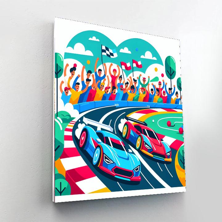 Racing Cars Rally Paint By Number