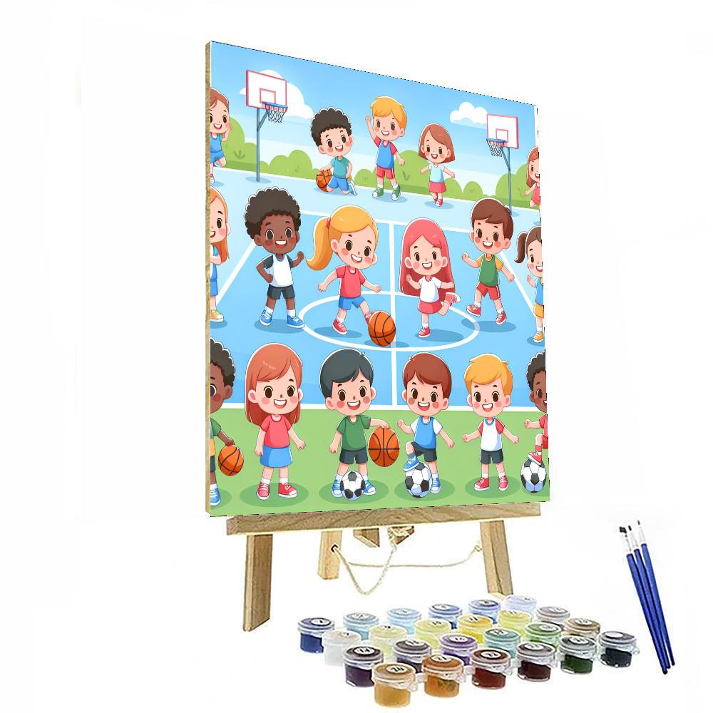 Happy Sports Day Paint By Numbers Art