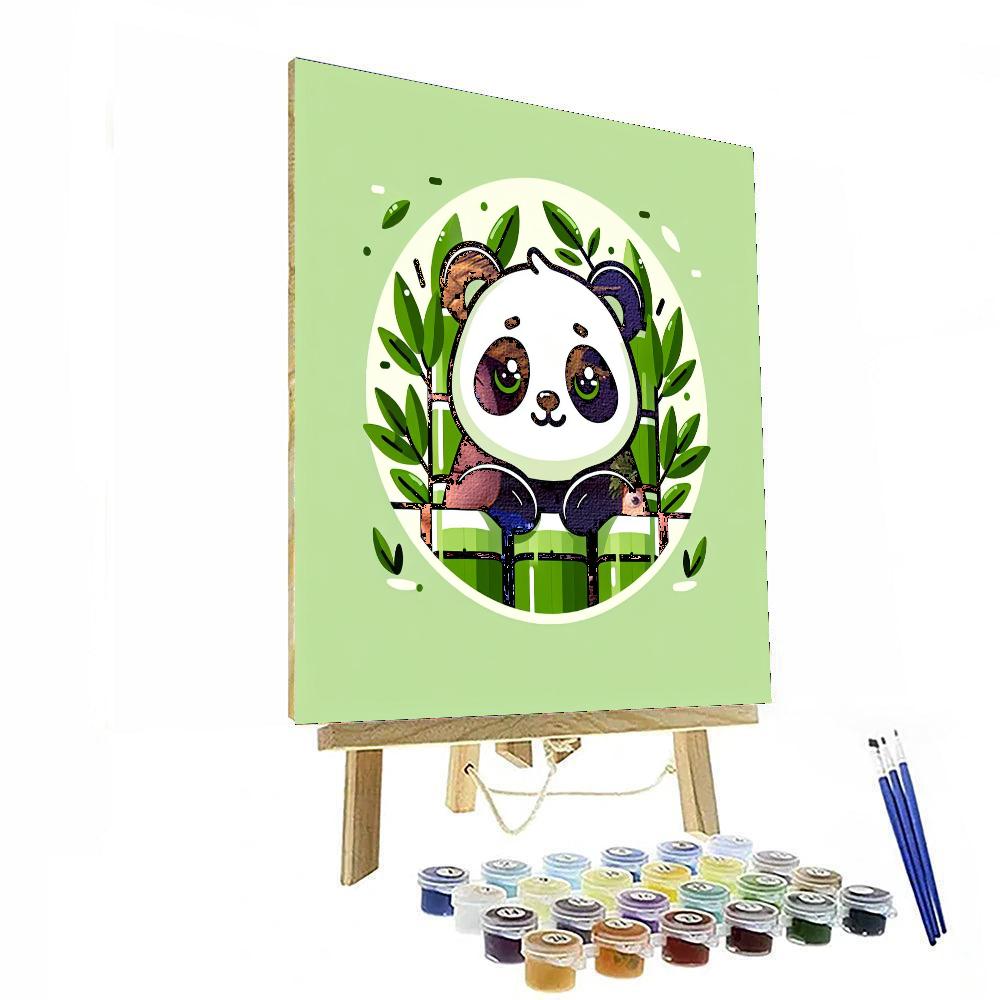 Curious Panda Painting Number Kit