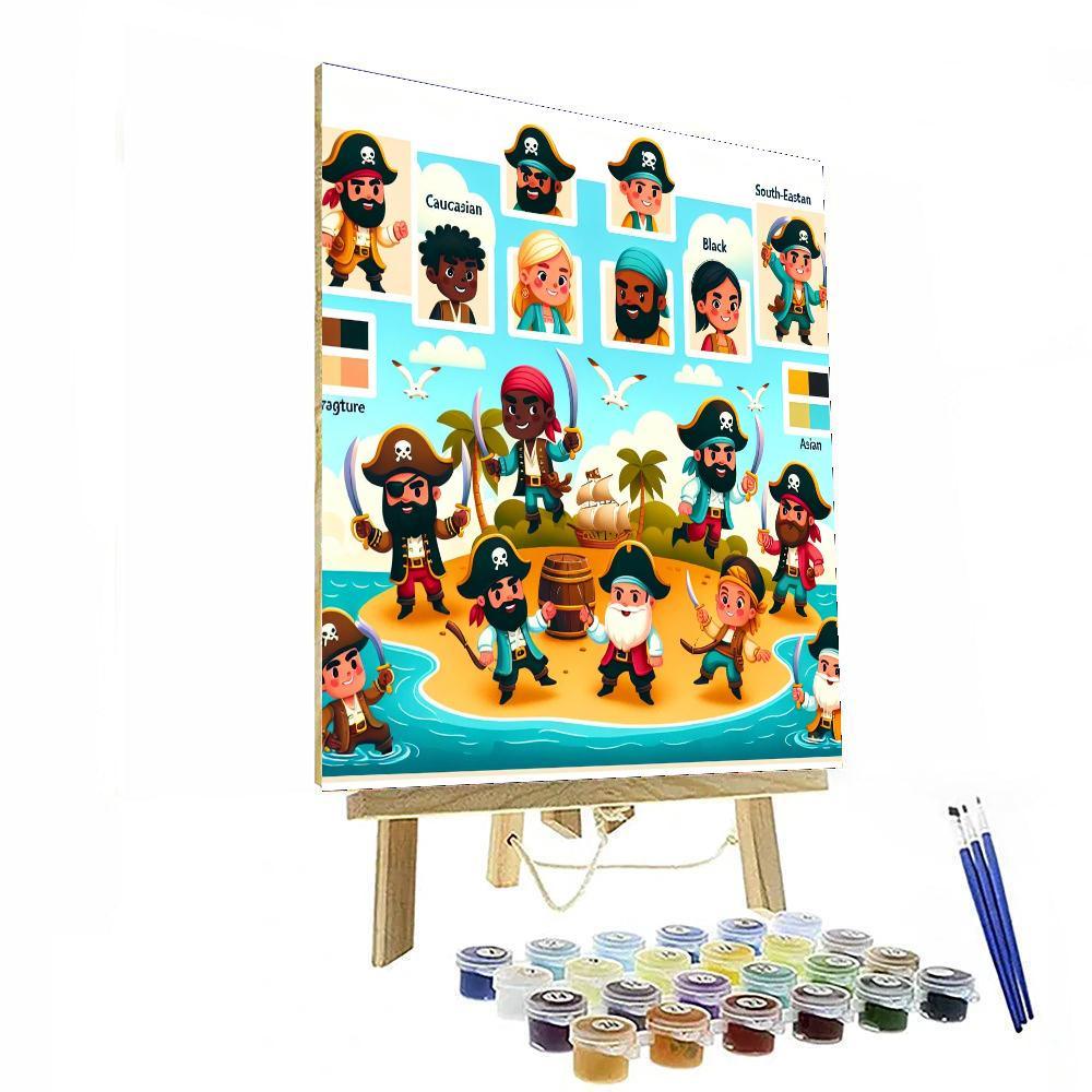 Adventure Island Treasure Painting Number Kit
