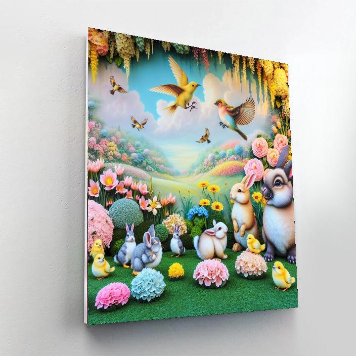 Charming Little Garden Friends Paint By Numbers Art