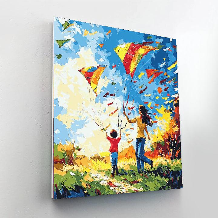 Kites Of Love Number Painting