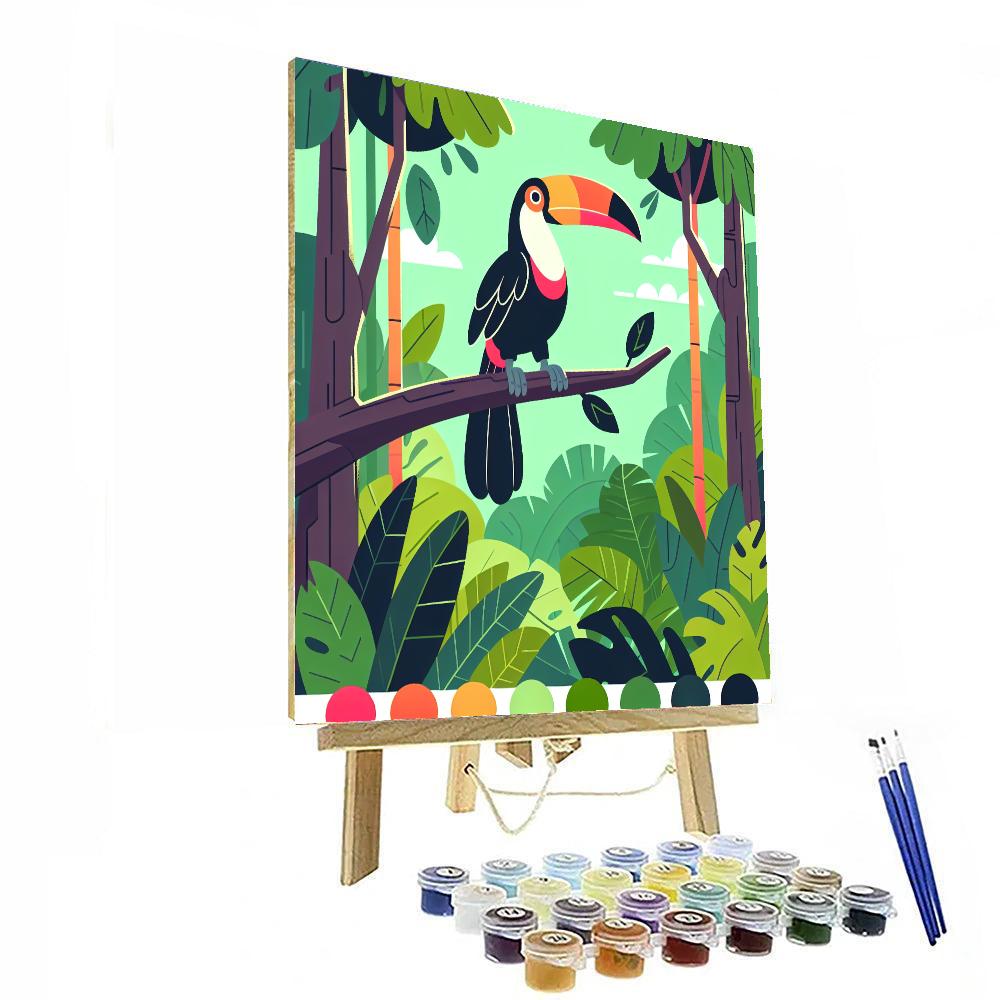 Rainforest Rumble With Toucan Paint By Numbers Kits