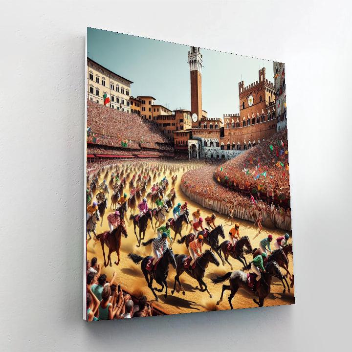 Il Palio Di Siena - Siena, Italy Number Painting