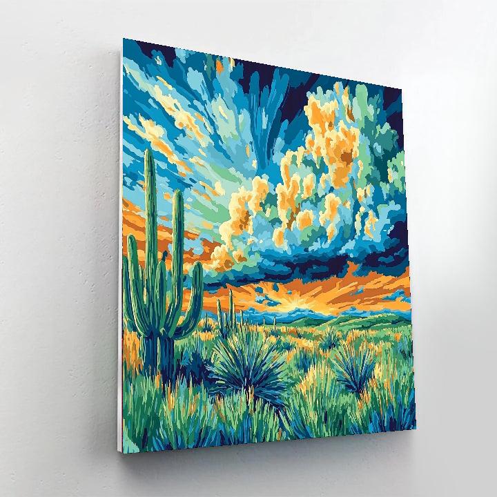 Frida Kahlo Inspired Reverie Of The Enchanted Cactus  Painting Number Kit