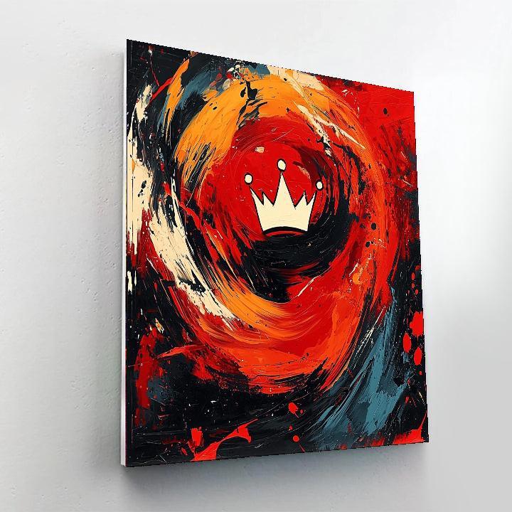 Jean-Michel Basquiat Inspired Crown Of Shadows  Painting By Numbers Kit