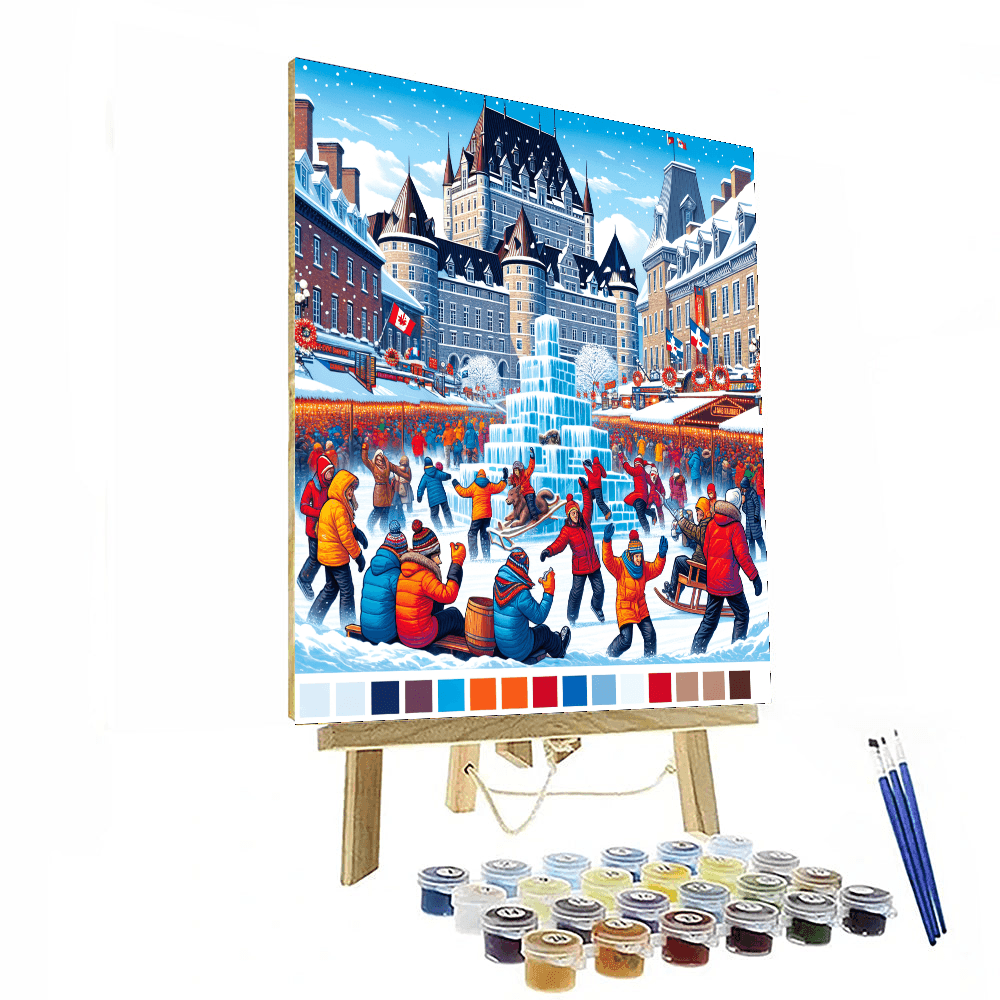 Quebec Winter Carnival - Quebec City DIY Paint By Numbers