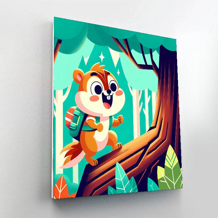 Adventurous Chipmunk Painting By Numbers Kit
