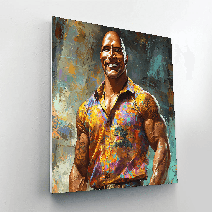 Dwayne Johnson: The Charismatic Titan Of Action Painting By Numbers Kit