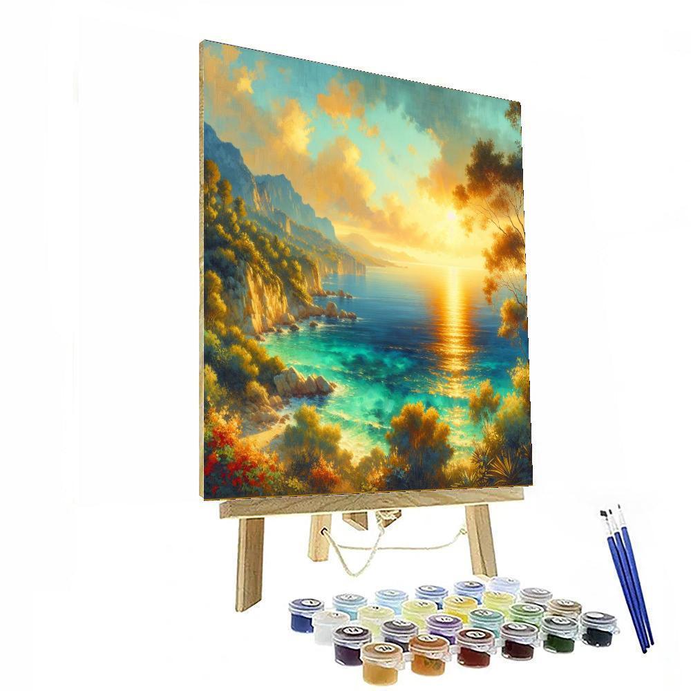 Mediterranean Sunrise Glow DIY Paint By Numbers