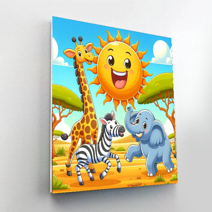 Adventurous Safari Friends Numbered Painting Kits