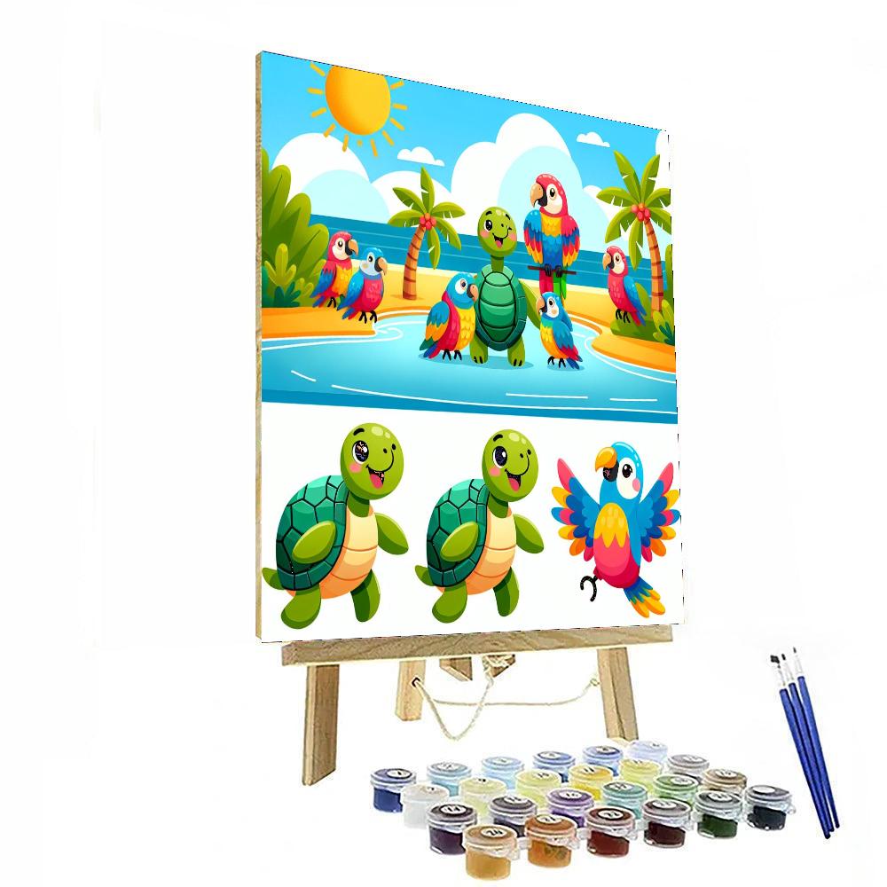 Tropical Lagoon Luau Paint By Color