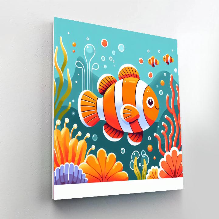 Happy Clownfish Numbered Painting Kits
