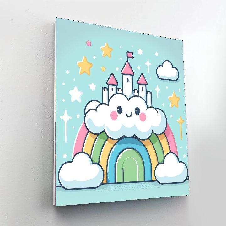 Cheerful Cloud Castle DIY Paint By Numbers
