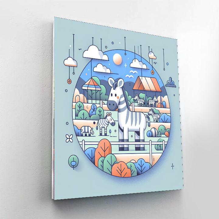 Zany Zebra Zoo Numbered Painting Kits