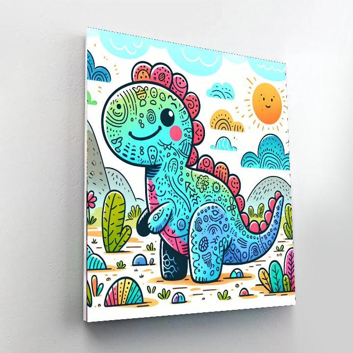 Daring Doodle Dinosaur Paint By Numbers Kits