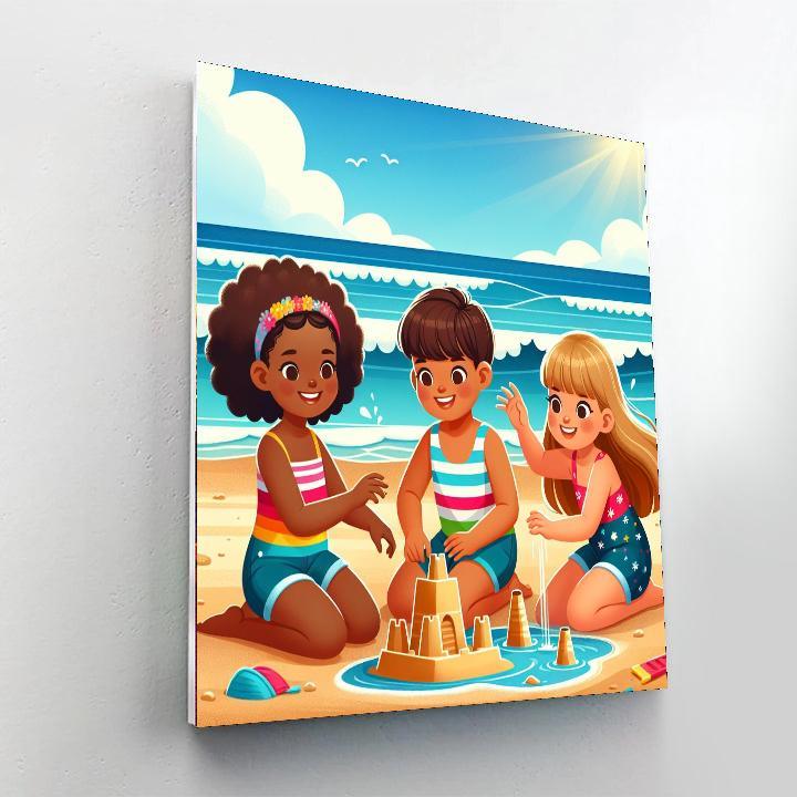 Fun At The Beach DIY Paint By Numbers
