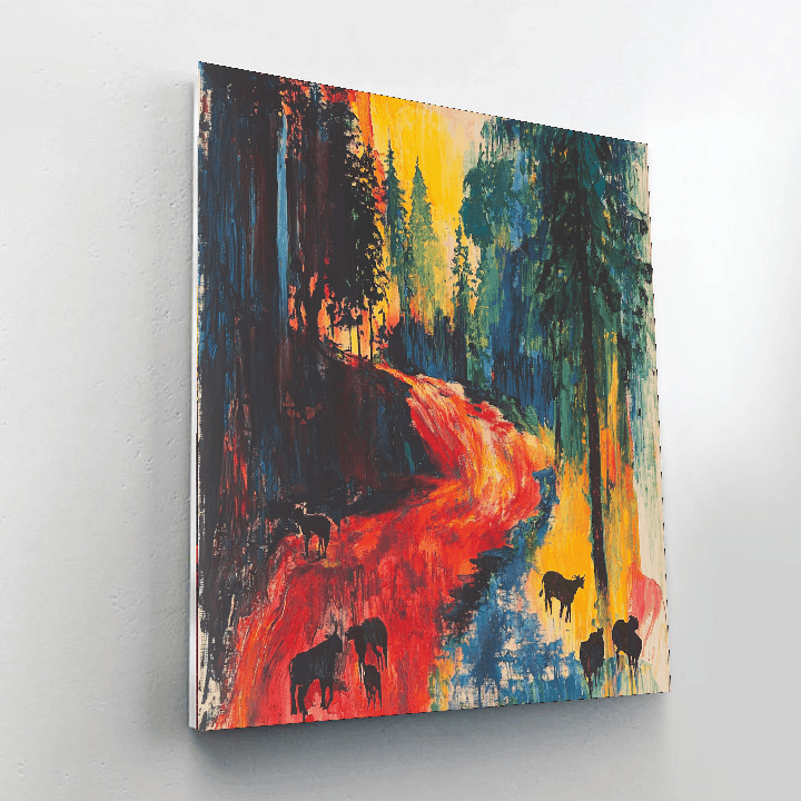Franz Marc Inspired Dynamic Wildlife  Paint By Numbers Kits