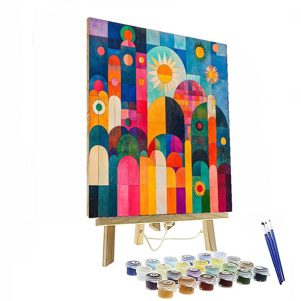 Paul Klee Inspired Playful Geometries  Painting Number Kit