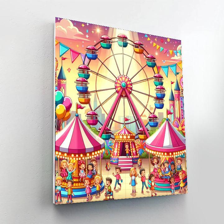 Whimsical Carnival Adventures Paint By Numbers Art